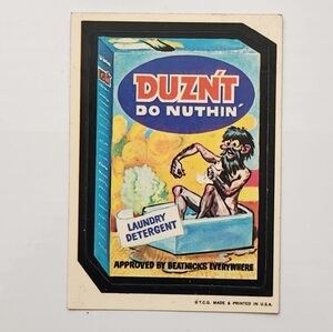 Vtg 1973 Topps Wacky Packages #1 Duzn't Do Nuthin' Laundry Detergent Sticker Car